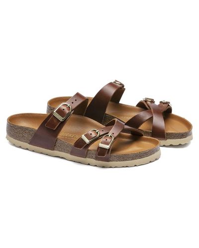 Birkenstock Sandalo Franca in Brown - Lyst