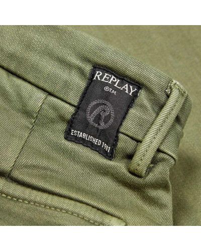 Replay Hyperflex Cargo Pants Khaki in Green for Men | Lyst Canada