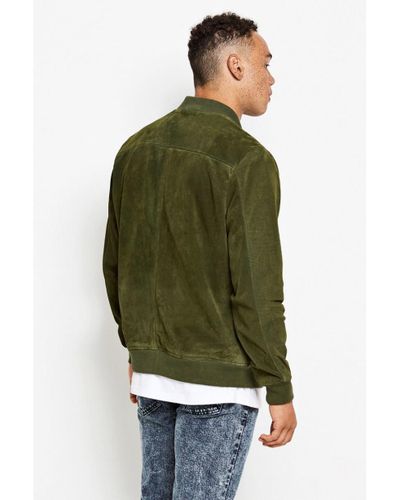 WEARECPH Suede Collins Olive Jacket in Green for Men - Lyst