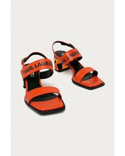 Karl Lagerfeld Sandalias Para Mujer De - Kl30610 in Orange | Lyst