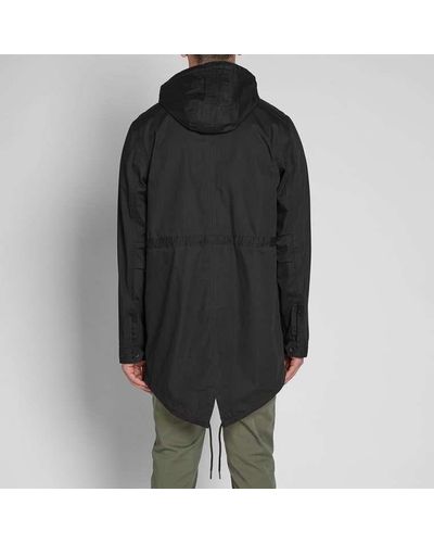 Fred Perry Canvas Fishtail Parka J4513 102 in Black for Men - Lyst