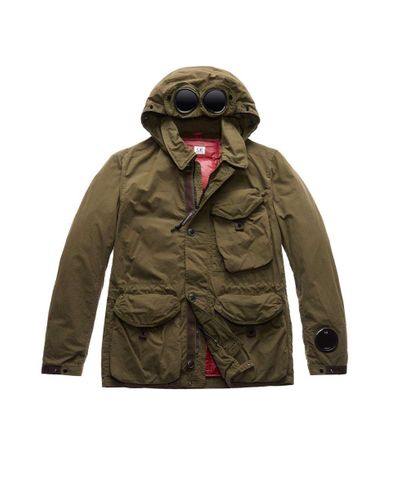 C.P. Company Cotton C.p. Company Double-dyed 50 Fili goggle Jacket Olive  Night in Green for Men | Lyst