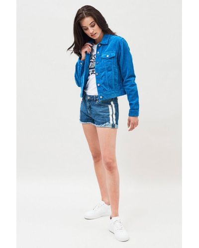 electric blue denim jacket