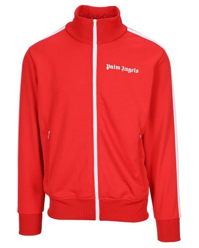 Palm Angels Track Jacket in Red for Men - Lyst