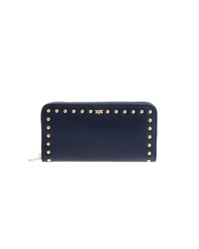 Pinko Leather Wallet in Blue - Lyst