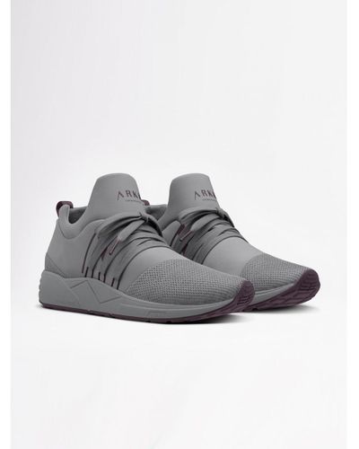 Arkk Neoprene Raven Mesh S-e15 Titanium Dark Bordeaux Sneakers in Grey  (Gray) - Lyst