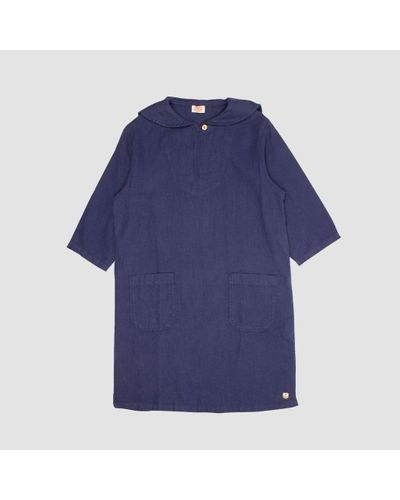 Armor Lux Linen Armor-lux Tunic Dress - Indaco Navy in Blue | Lyst UK