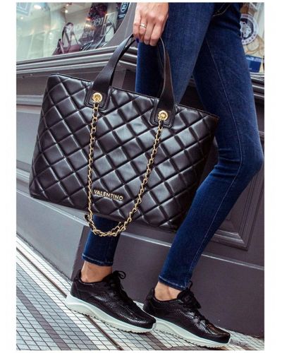 valentino quilted tote bag