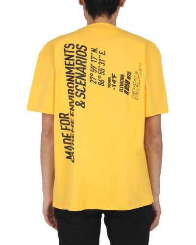 ih nom uh nit Cotton Crew Neck T-shirt in Yellow for Men - Lyst