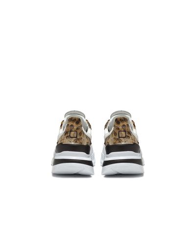 Date Synthetic Fuga Animalier White-leopard Trainers - Lyst