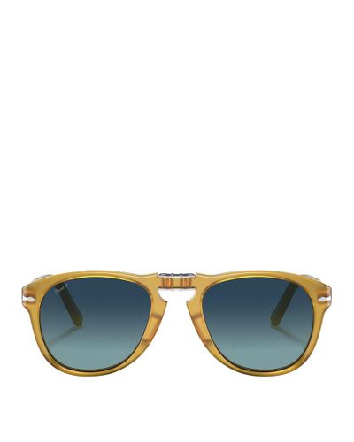 Persol Steve Mcqueen Po0714sm 204/s3 54 Sunglasses Opal Yellow / Polar Blue  for Men | Lyst