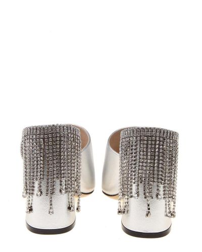 jimmy choo silver flat sandals