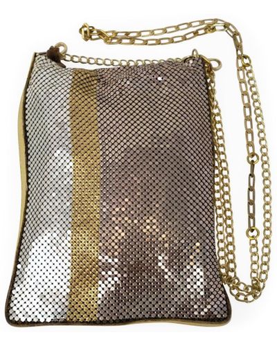 Laura B Leather Lyndee Striped Disco Bag Dore In Pink Lyst