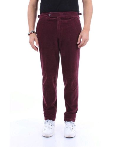 PT01 Men's Iw20wsj0zc0tvlvinaccio Purple Cotton Pants for Men - Lyst