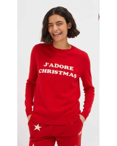 Chinti & Parker Wool J'adore Christmas Sweater in Red - Lyst