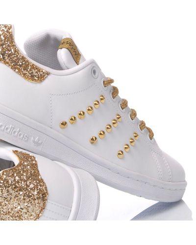 adidas stan smith gold white