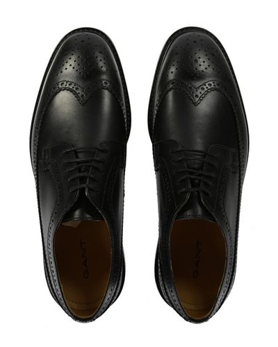 GANT Men's Ricardo Brogue Shoes in Black for Men - Lyst
