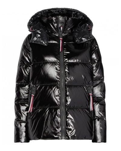 Tommy Hilfiger Synthetic Palmer Glossy Down Jkt Jacket in Black | Lyst