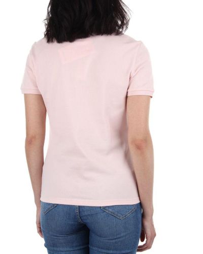 lacoste women's pink polo shirt