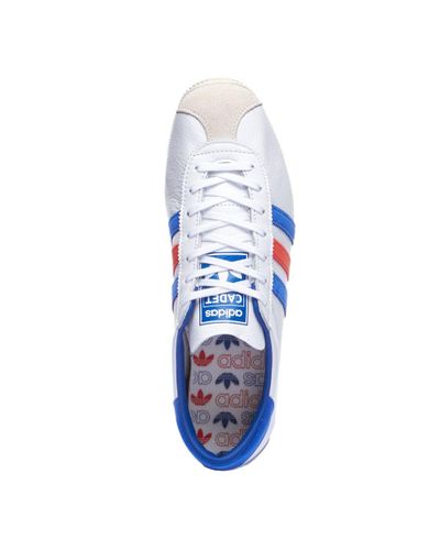 adidas Leather Cadet Trainers in White 