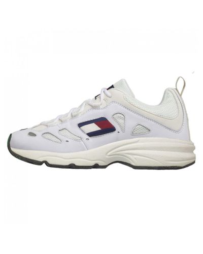 Tommy Hilfiger Denim Tommy Jeans Retro Trainers in White for Men | Lyst