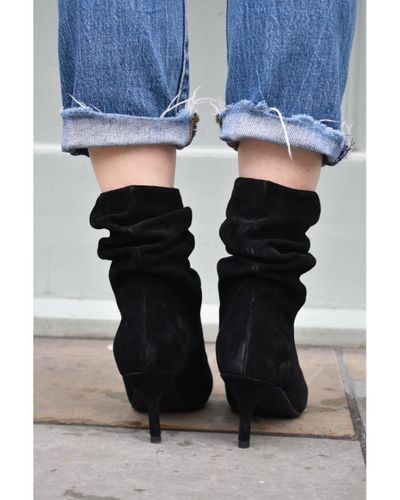 Shoe The Bear Agnete Slouchy Black Suede Boots - Lyst
