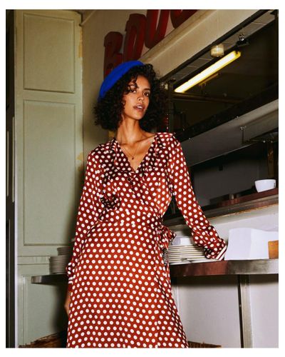 spotty wrap dress second female