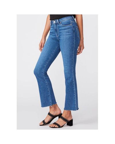 PAIGE Denim Claudine High Rise Ankle Flare Jeans in Blue - Lyst