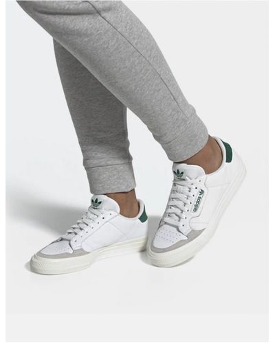 adidas originals continental vulc leather trainers white