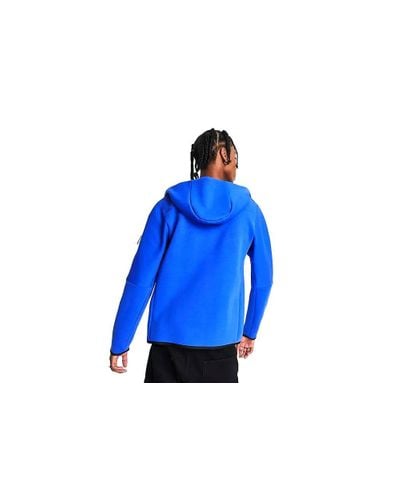 Nike Tech Fleece Full Zip Hoodie Royal Blue for Men | Lyst