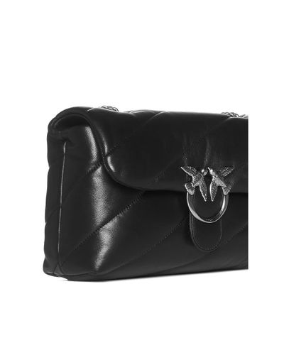 Pinko Pelletteria Shoulder Bag in Black | Lyst