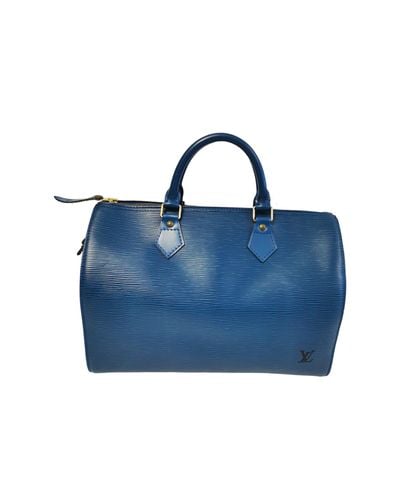 Louis Vuitton Blue Epi Leather Speedy 30 Bag