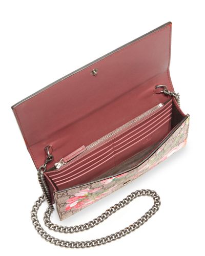gucci gg blooms supreme chain wallet