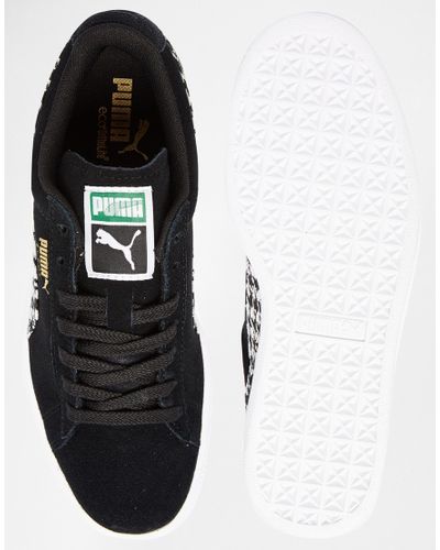 puma suede classic houndstooth trainers