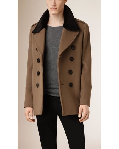 coat with wool collar