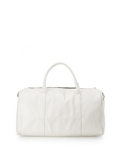 white overnight bag