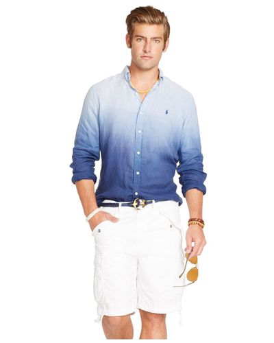 Polo Ralph Lauren Dip-dyed Shirt in Blue for Men | Lyst