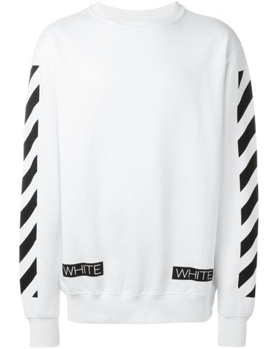 off white crew neck sweatshirt