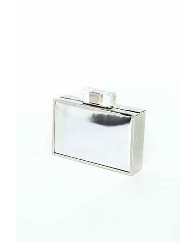 silver metallic evening bag