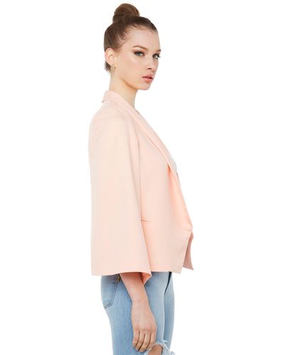 blush cape blazer