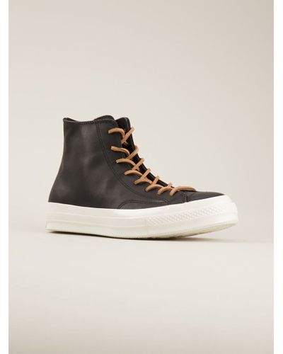 black lace up converse