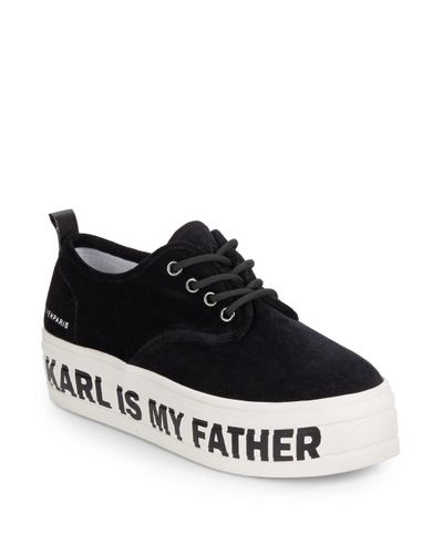 ELEVEN PARIS Karl Is My Father Platform Sneakers in Black - Lyst