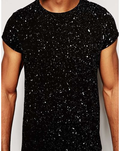black shirt with paint