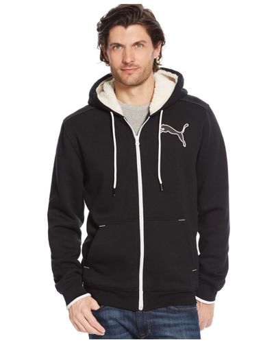 black sherpa lined hoodie