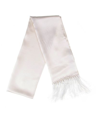black and white satin scarf