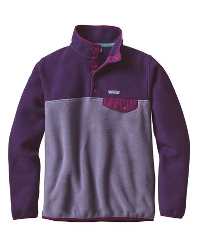purple patagonia fleece pullover