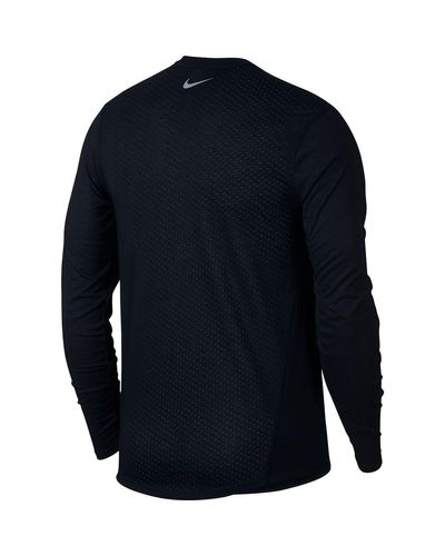 Nike Synthetic Breathe Tailwind Running Top in Black/Black (Black) for Men - Lyst
