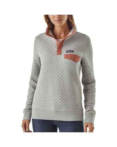 Patagonia Organic Cotton Quilt Snap-t Pullover Sweatshirt in Gray - Lyst