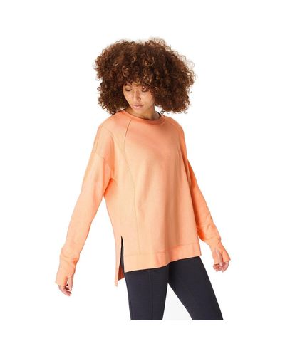 Sweaty Betty Cotton After Class Sweatshirt in Peach Orange (Orange) - Lyst