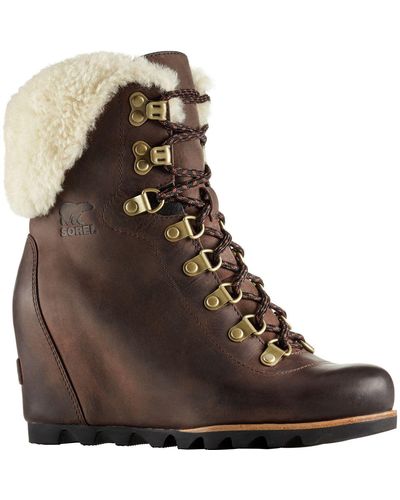 sorel shearling wedge